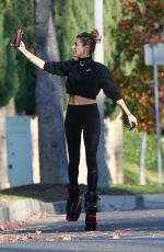 ELISABETTA CANALIS Out Power Jogging in Beverly Hills 12/26/2020