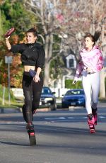 ELISABETTA CANALIS Out Power Jogging in Beverly Hills 12/26/2020