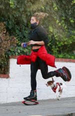 ELISABETTA CANALIS Out Power Jogging in Beverly Hills 12/26/2020