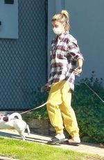 ELISABETTA CANALIS Out with Her Dogs in Beverly Hills 12/13/2020