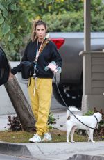 ELISABETTA CANALIS Out wuth Her Dog in Los Angeles 12/02/2020