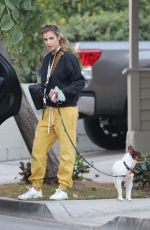 ELISABETTA CANALIS Out wuth Her Dog in Los Angeles 12/02/2020