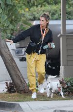 ELISABETTA CANALIS Out wuth Her Dog in Los Angeles 12/02/2020