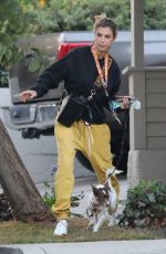 ELISABETTA CANALIS Out wuth Her Dog in Los Angeles 12/02/2020