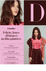 FELICITY JONES in D La Repubblica, December 2020
