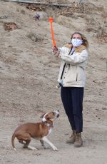 FLORENCE PUGH and Zach Braff Out at a Dog Park in Los Angeles 12/14/2020