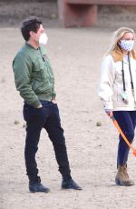 FLORENCE PUGH and Zach Braff Out at a Dog Park in Los Angeles 12/14/2020