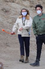 FLORENCE PUGH and Zach Braff Out at a Dog Park in Los Angeles 12/14/2020