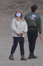 FLORENCE PUGH and Zach Braff Out at a Dog Park in Los Angeles 12/14/2020