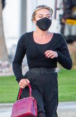 FLORENCE PUGH on the Set of Don