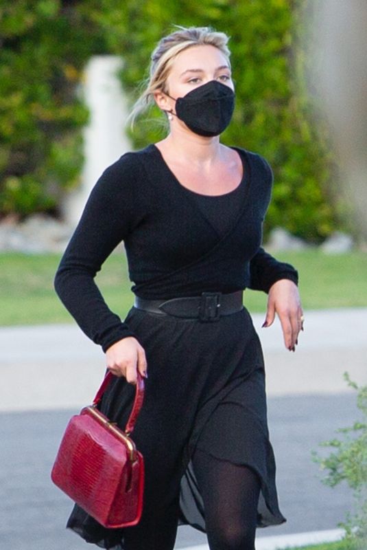 FLORENCE PUGH on the Set of Don