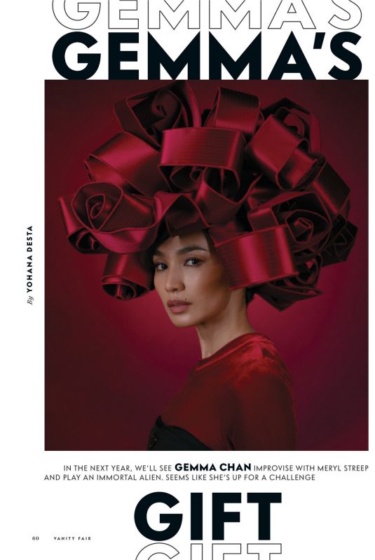 GEMMA CHAN in Vanity Fair Magazine, Holiday 2020/21 Issue