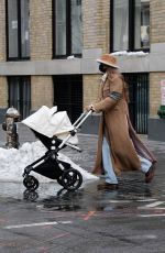GIGI HADID Out with Her Baby in New York 12/19/2020