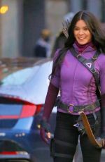 HAILEE STEINFELD on Hawkeye Set in New York 12/08/2020