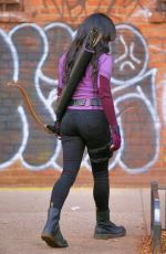 HAILEE STEINFELD on Hawkeye Set in New York 12/08/2020