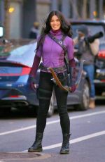 HAILEE STEINFELD on Hawkeye Set in New York 12/08/2020