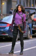 HAILEE STEINFELD on Hawkeye Set in New York 12/08/2020