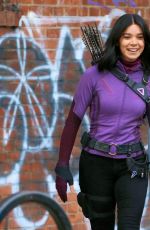 HAILEE STEINFELD on Hawkeye Set in New York 12/08/2020
