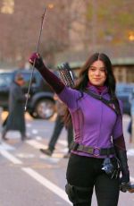 HAILEE STEINFELD on Hawkeye Set in New York 12/08/2020