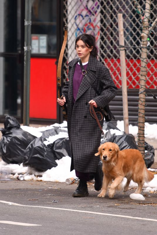 HAILEE STEINFELD on the Set of Hawkeye in New York 12/08/2020