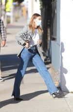 HAILEY BIEBER Arrives at a Film Set in West Hollywood 12/16/2020