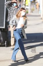 HAILEY BIEBER Arrives at a Film Set in West Hollywood 12/16/2020