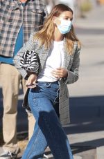 HAILEY BIEBER Arrives at a Movie Set in West Hollywood 12/15/2020