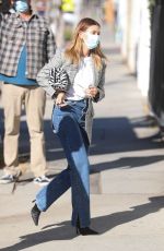 HAILEY BIEBER Arrives at a Movie Set in West Hollywood 12/15/2020