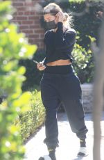 HAILEY BIEBER Arrives at a Pilates Class in Los Angeles 12/18/2020