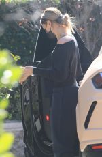 HAILEY BIEBER Arrives at a Pilates Class in Los Angeles 12/18/2020