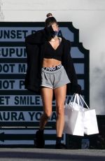 HAILEY BIEBER in Shorts Out and About in Los Angeles 12/26/2020