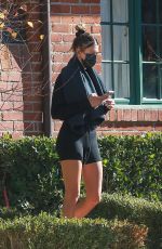 HAILEY BIEBER Leaves a Pilates Class in Los Angeles 12/18/2020