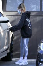 HAILEY BIEBER Leaves a Private Workout Class in West Hollywood 12/19/2020