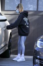 HAILEY BIEBER Leaves a Private Workout Class in West Hollywood 12/19/2020