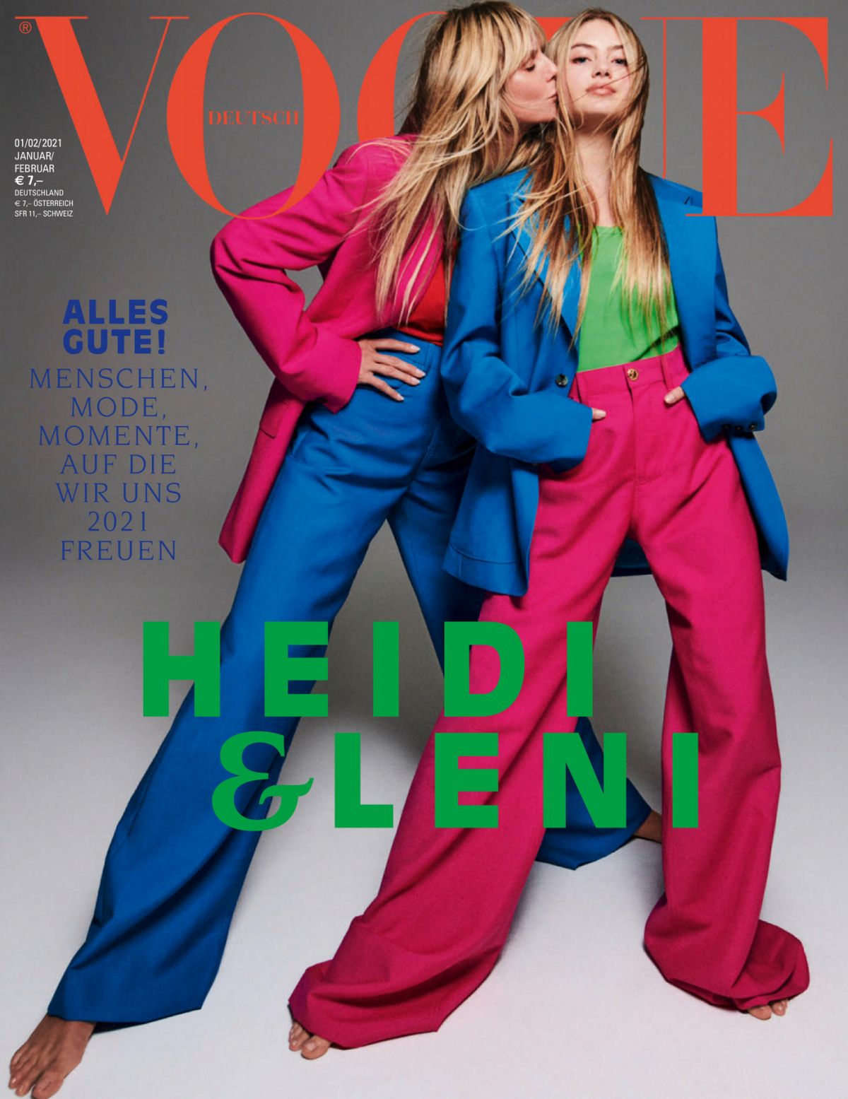 Heidi And Leni Klum In Vogue Magazine Germany Januaryfebruary 2021