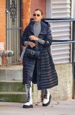 IRINA SHAYK Out Shopping in New York 12/11/2020
