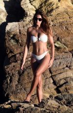 IRIS MITTENAERE in a White Bikini at a Beach 12/14/2020