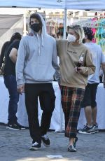 JAIME KING and Sennett Devermont at Flea Market in West Hollywood 12/20/2020