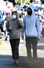 JAIME KING and Sennett Devermont at Flea Market in West Hollywood 12/20/2020