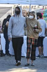 JAIME KING and Sennett Devermont at Flea Market in West Hollywood 12/20/2020