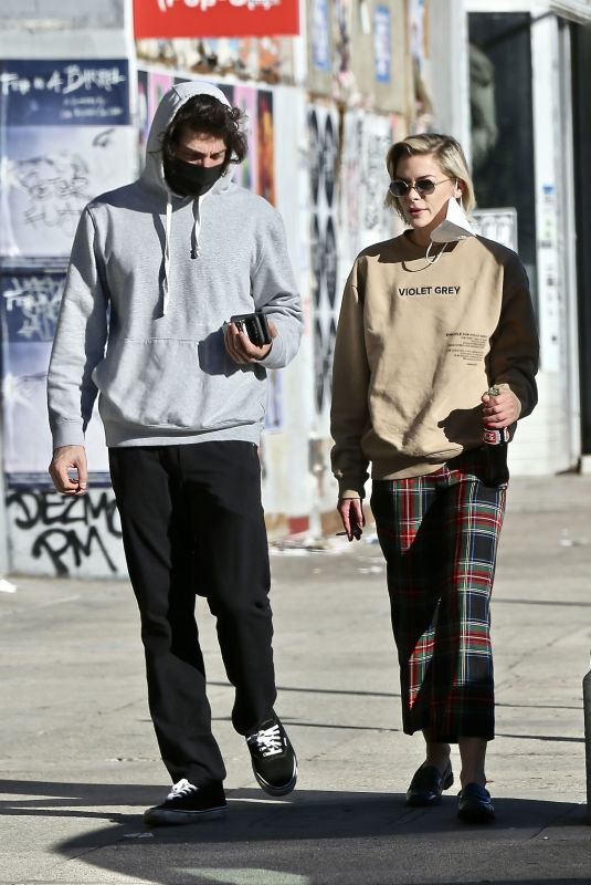 JAIME KING and Sennett Devermont at Flea Market in West Hollywood 12/20/2020