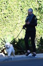 JAMIE LEE CURTIS Out with Her Dog in Los Angeles 12/19/2020