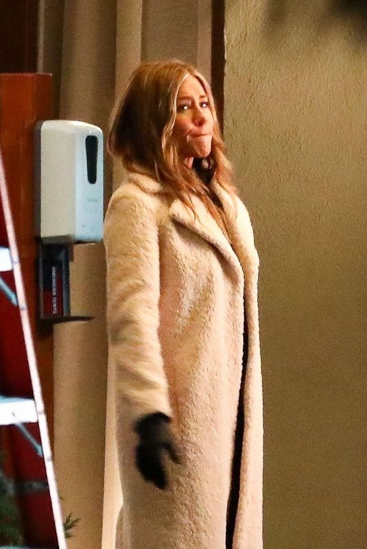 JENNIFER ANISTON on the Set of The Morning Show in Los Angeles 12/15/2020