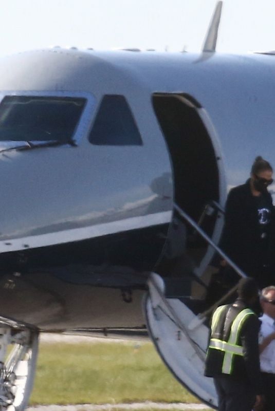 JENNIFER LOPEZ and Alex Rodriguez Arrives by a Private Jet in Miami 12/10/2020