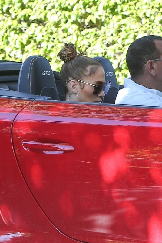JENNIFER LOPEZ and Alex Rodriguez Driving Out in Miami 12/13/2020
