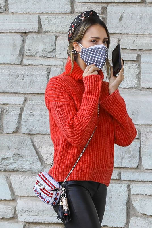 JESSICA ALBE Out for Christmas Shopping at Target in Hollywood 12/04/2020