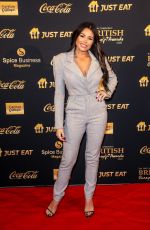 JESSICA WRIGHT at British Curry Awards 2020 in London 12/17/2020
