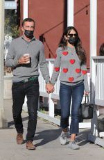 JORDANA BREWSTER and Andrew at Blue Bottle Coffee in Brentwood 12/22/2020