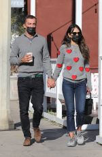JORDANA BREWSTER and Andrew at Blue Bottle Coffee in Brentwood 12/22/2020