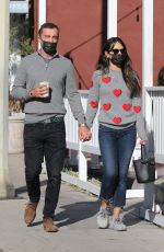 JORDANA BREWSTER and Andrew at Blue Bottle Coffee in Brentwood 12/22/2020